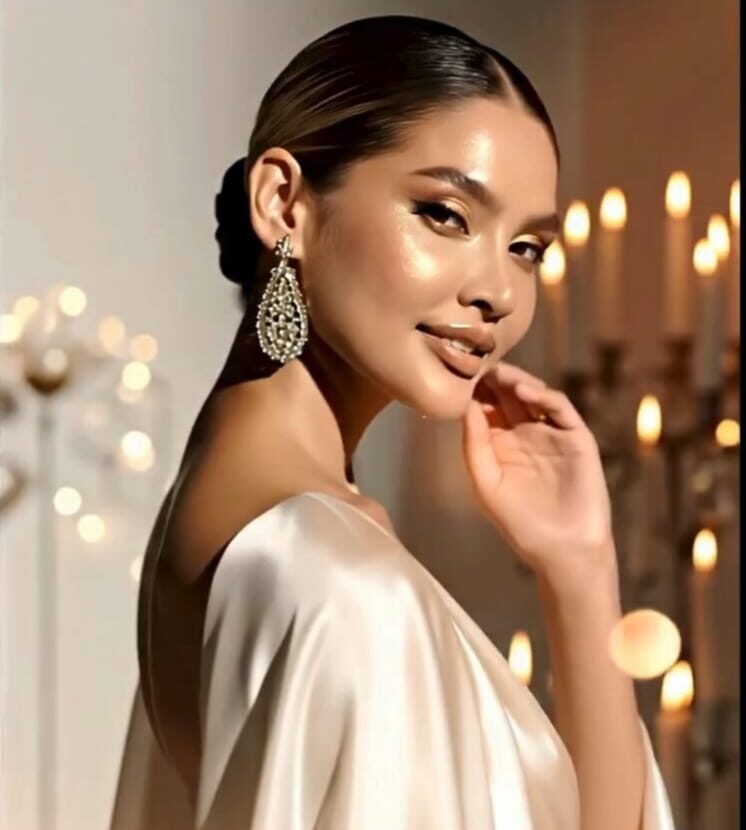 Golden Cascade Teardrop Earrings – Intricate Filigree Imitation Jewelry with Diamond Sparkle ✨💛
